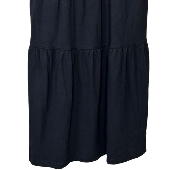Everlane The Weekend Tiered Dress Black Sleeveless Cotton Midi Women's XXS NWOT - Picture 5 of 9